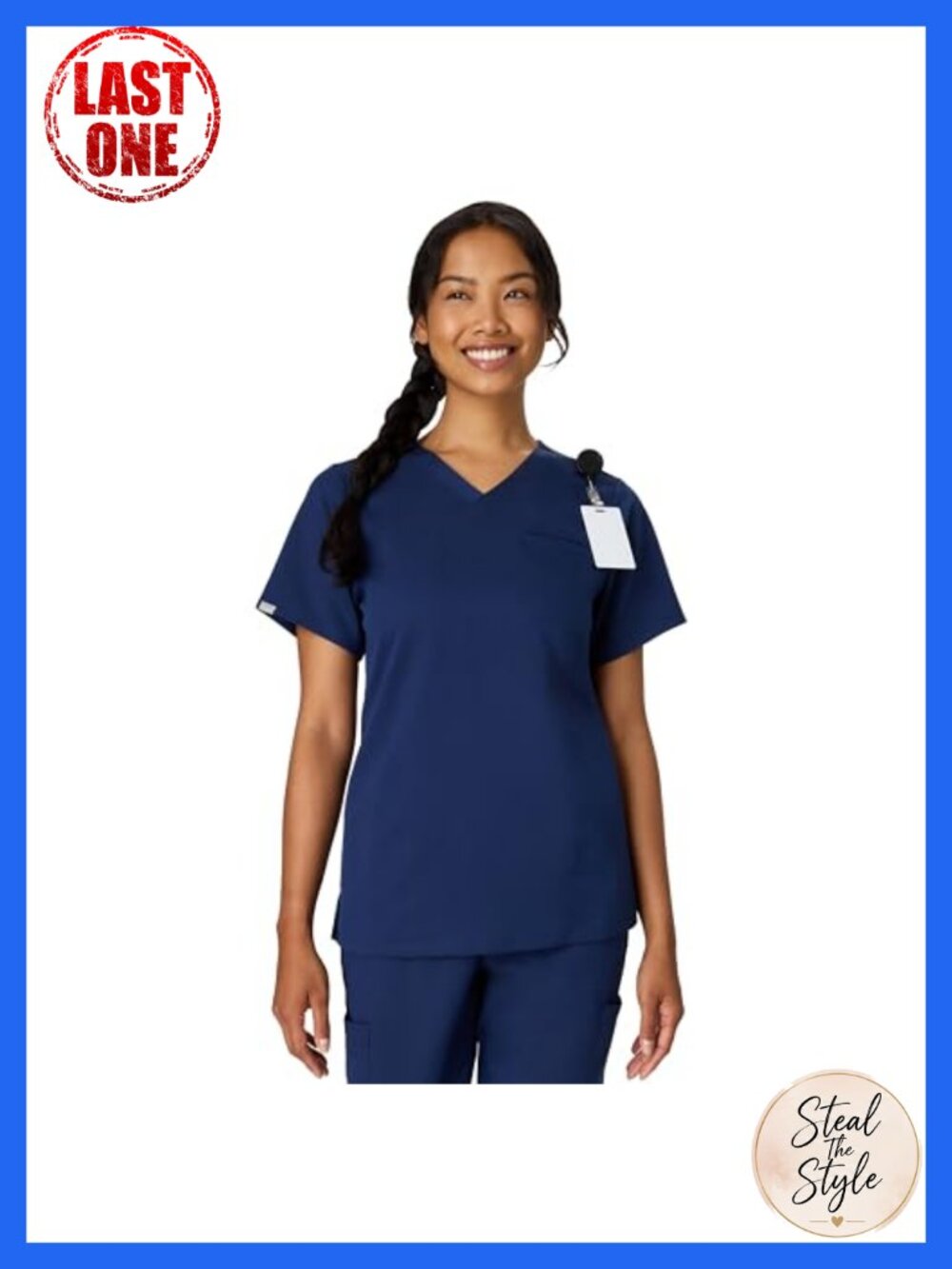 Hanes Women's Scrub Top Comfort Fit Stretch V-Neck Healthcare Top